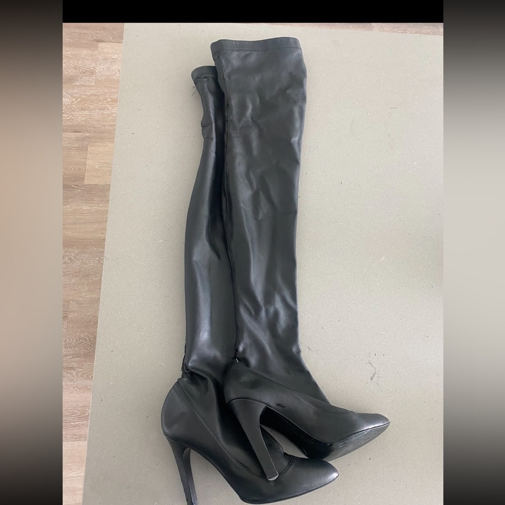 Stella McCartney Leather over the knee boots